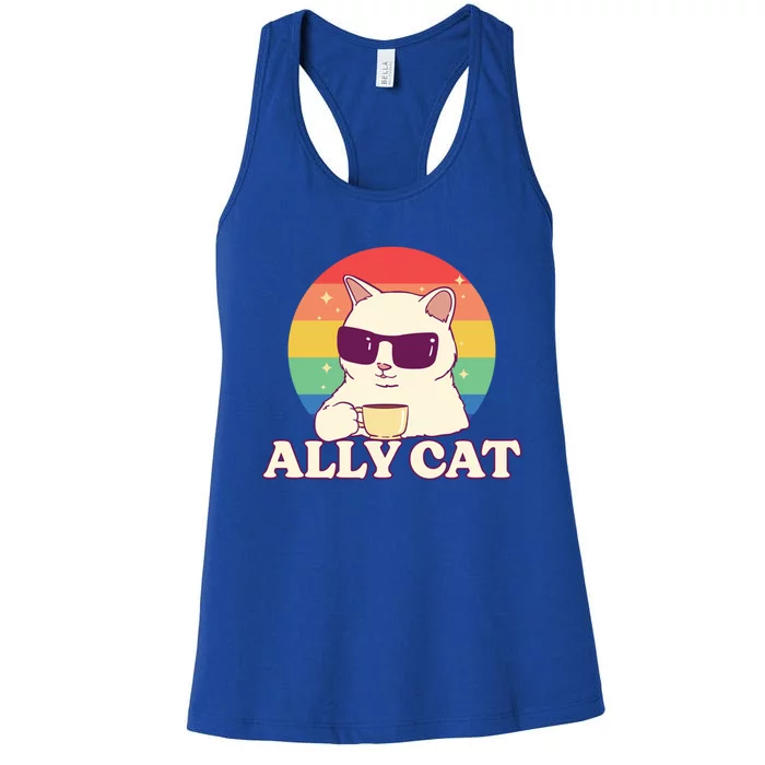 Ally Cat Pride Gift Women's Racerback Tank