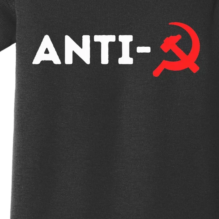 Anti Communism Political Slogan Usa 2024 Anti Communist Maga Baby Bodysuit