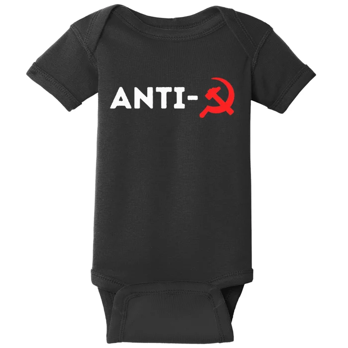 Anti Communism Political Slogan Usa 2024 Anti Communist Maga Baby Bodysuit