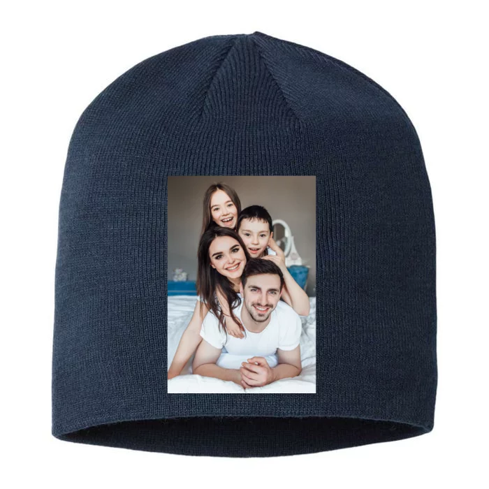 Add Custom Photo Picture 8 1/2in Sustainable Knit Beanie