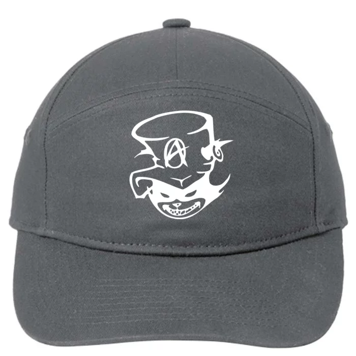 Anarchy Cat Punk Fun 7-Panel Snapback Hat