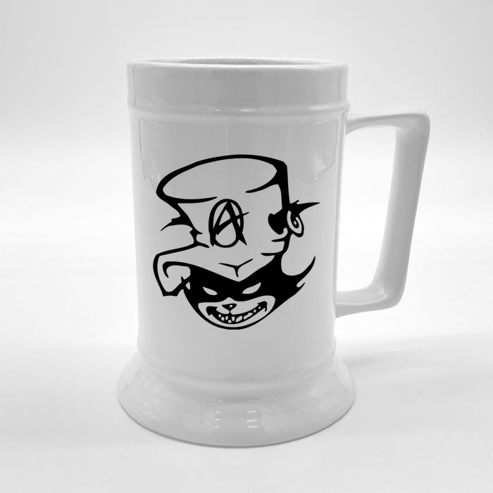 Anarchy Cat Punk Fun Front & Back Beer Stein