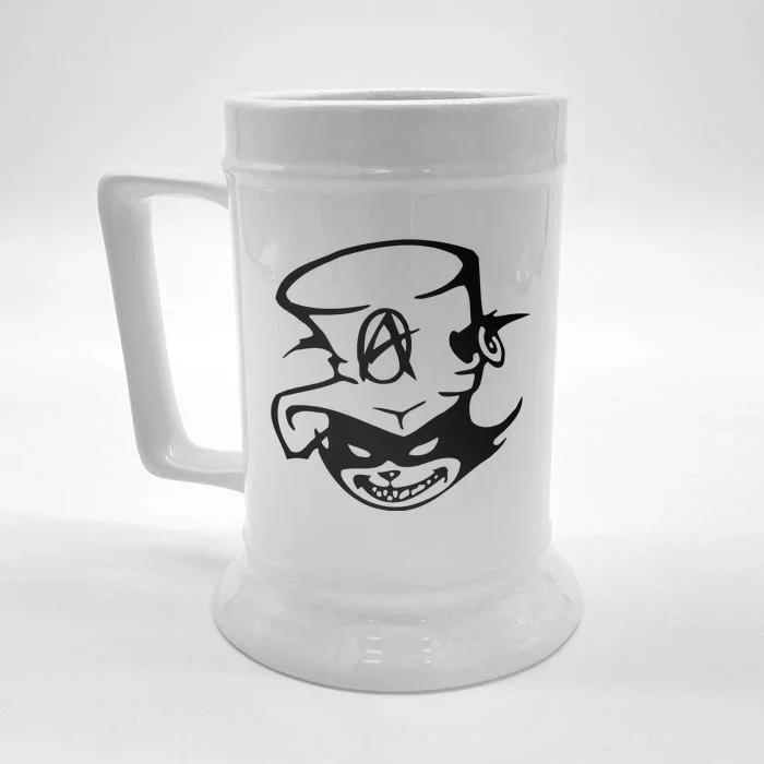 Anarchy Cat Punk Fun Front & Back Beer Stein