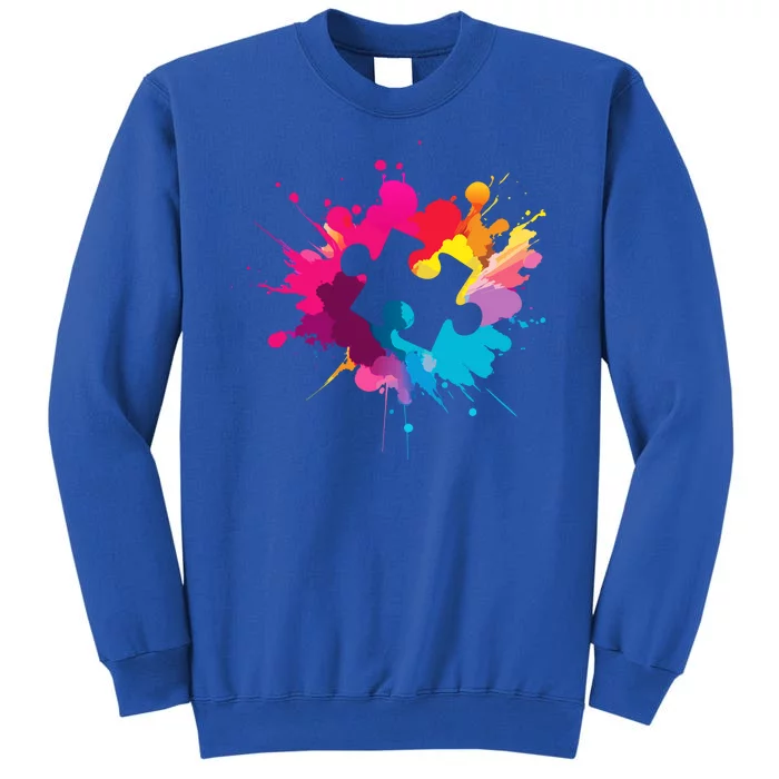 Autism Colorful Puzzle Piece Sweatshirt