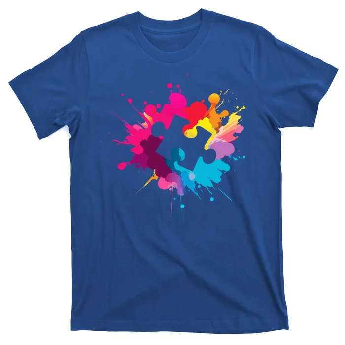 Autism Colorful Puzzle Piece T-Shirt