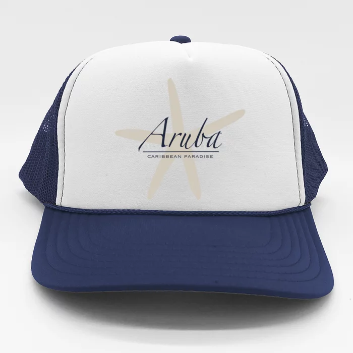 Aruba Caribbean Paradise Souvenir Cool Gift Starfish Gift Trucker Hat