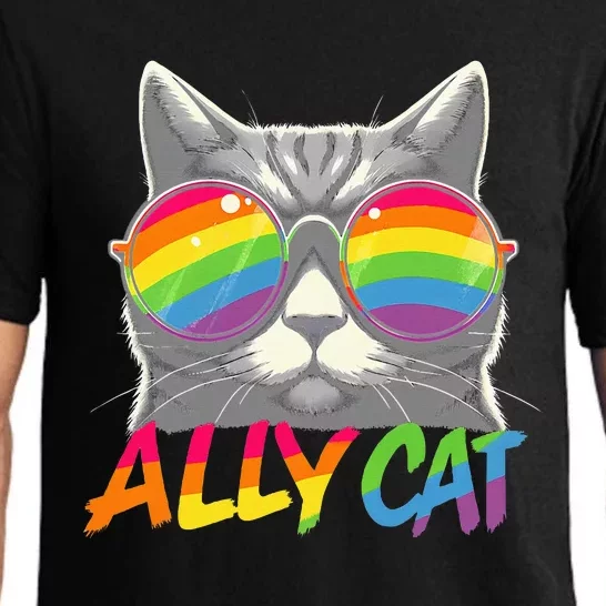 Ally Cat Pride Stuff Flag Lgbt Pajama Set