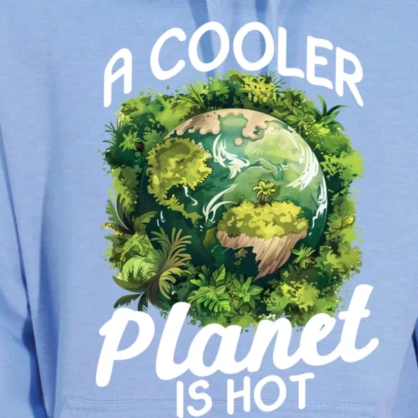 A Cooler Planet Is Hot World Environt Day Earth Day Gift Unisex Surf Hoodie