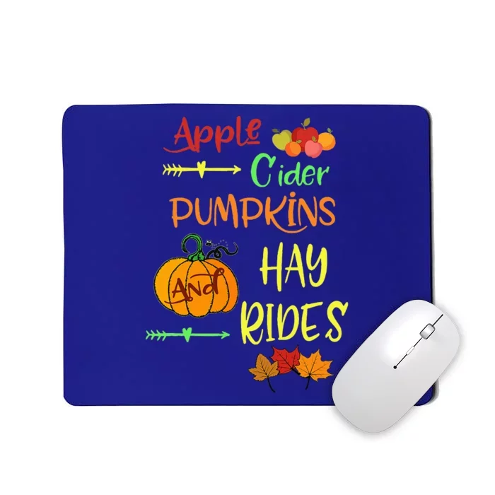 Apple Cider Pumpkins And Hayrides Cute Fall Mousepad