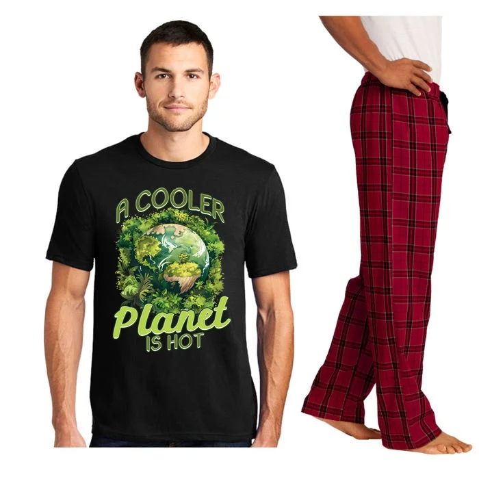 A Cooler Planet Is Hot World Environt Day Eco Warrior Great Gift Pajama Set