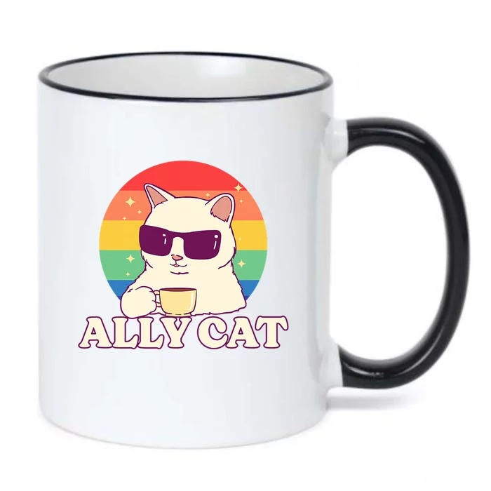 Ally Cat Pride Gift Black Color Changing Mug