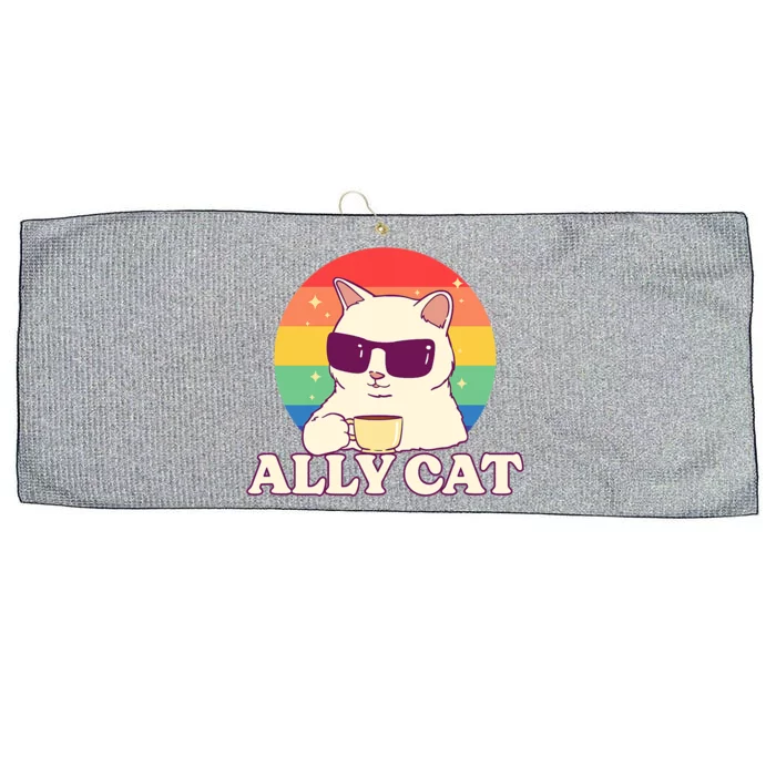 Ally Cat Pride Gift Large Microfiber Waffle Golf Towel