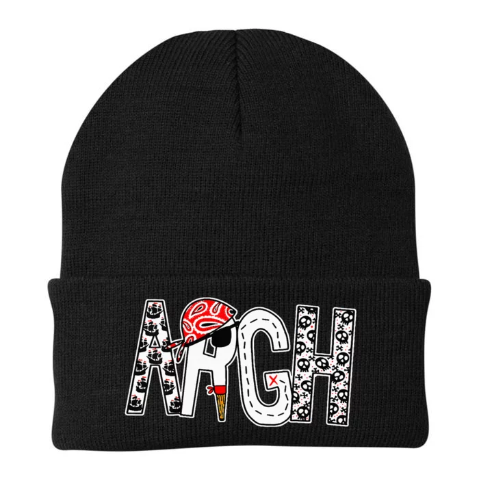 Argh Cute Pirate Print Letters Knit Cap Winter Beanie