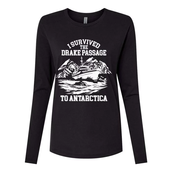 Antarctica Cruise Passage I Survived Antarctica Womens Cotton Relaxed Long Sleeve T-Shirt