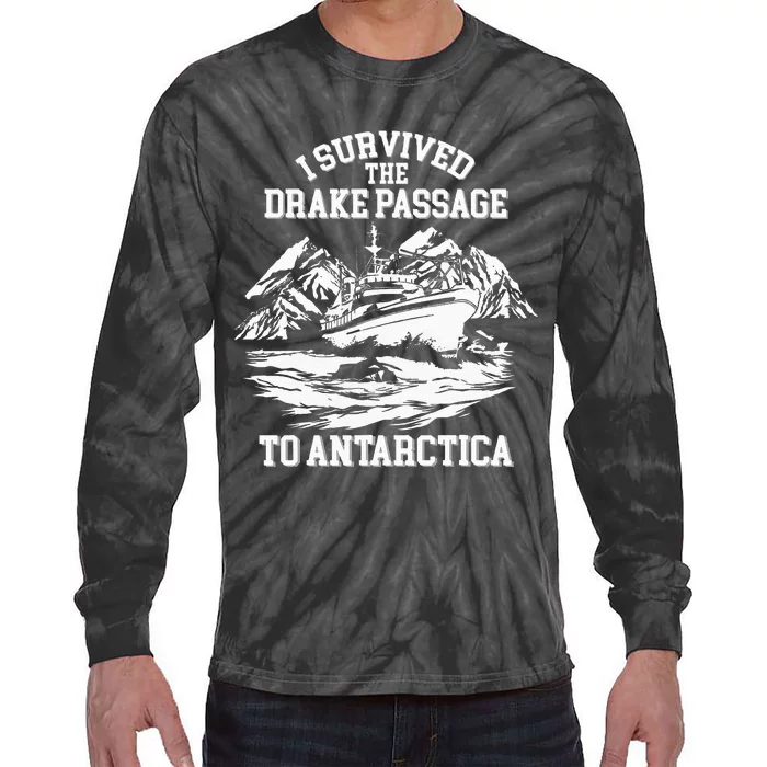 Antarctica Cruise Passage I Survived Antarctica Tie-Dye Long Sleeve Shirt