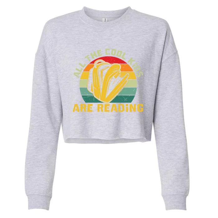 All Cool Read Books Great Gift Cropped Pullover Crew