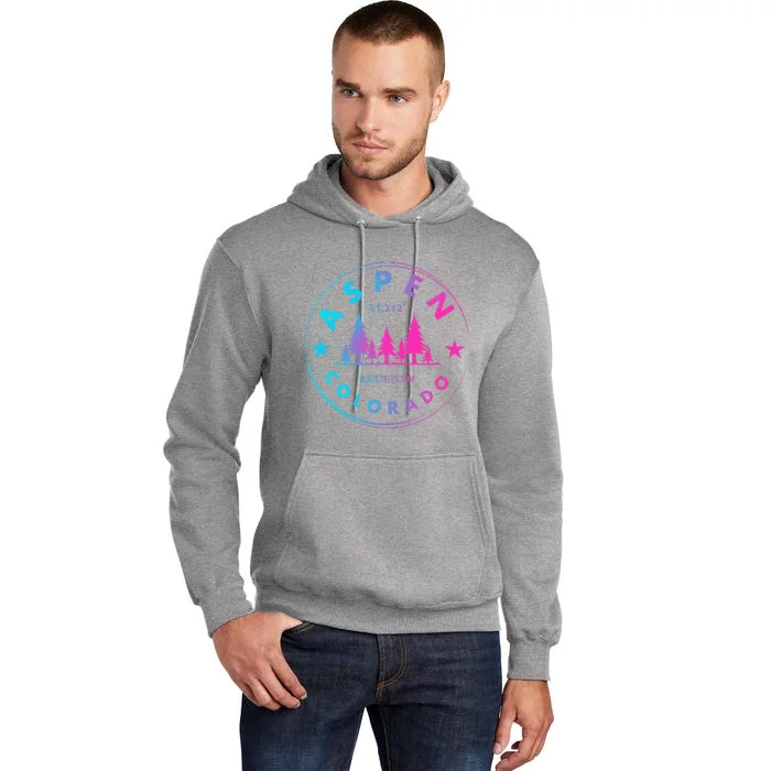 Aspen Colorado Retro Big Mountain Forest Tall Hoodie