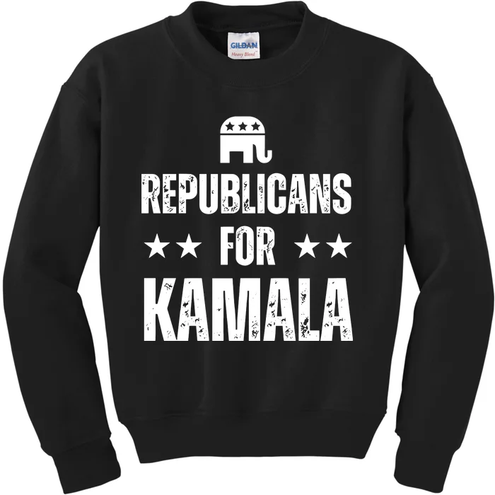 Alex Cole Republicans For Kamala Harris Kids Sweatshirt