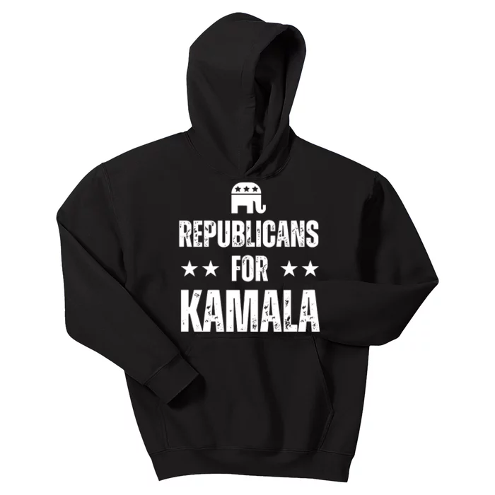 Alex Cole Republicans For Kamala Harris Kids Hoodie