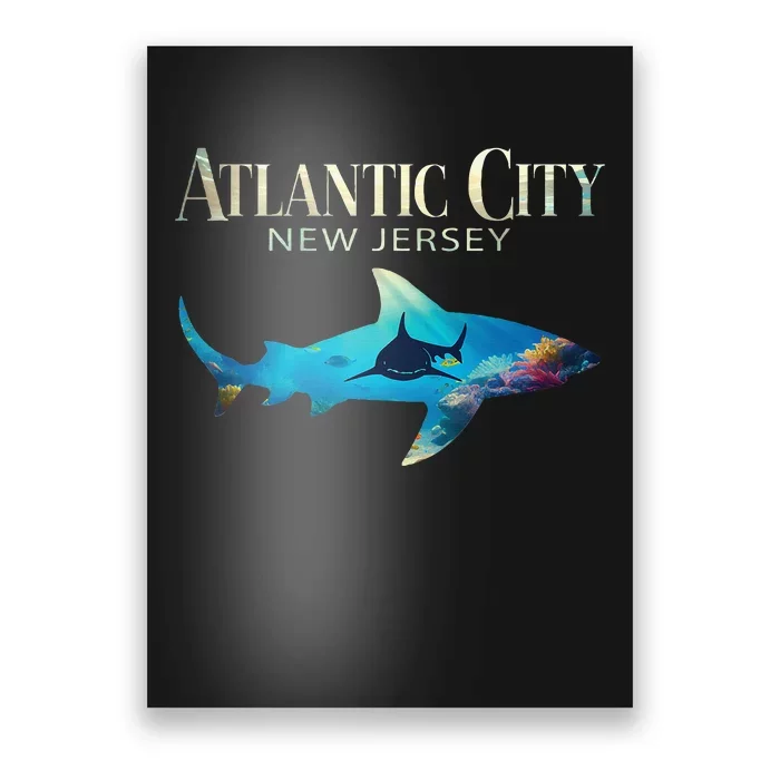 Atlantic City Retro Atlantic City Nj Shark Poster