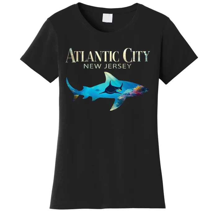 Atlantic City Retro Atlantic City Nj Shark Women's T-Shirt