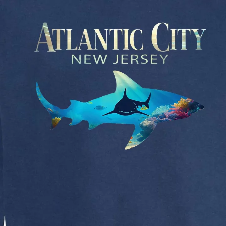 Atlantic City Retro Atlantic City Nj Shark Garment-Dyed Sweatshirt