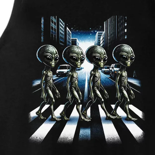 Aliens Crosswalk Roswell Ladies Tri-Blend Wicking Tank