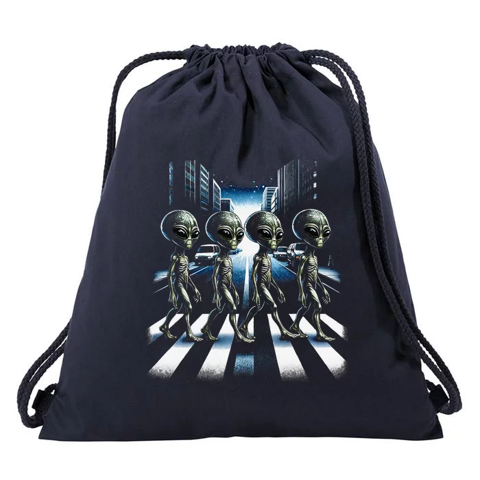 Aliens Crosswalk Roswell Drawstring Bag