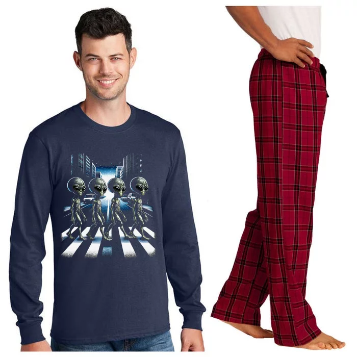 Aliens Crosswalk Roswell Long Sleeve Pajama Set