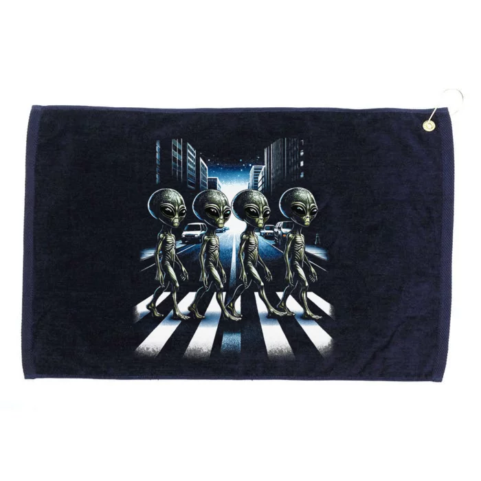 Aliens Crosswalk Roswell Grommeted Golf Towel