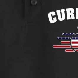 America Curling Rock American Curlers Usa Flag Winter Sports Gift Dry Zone Grid Performance Polo