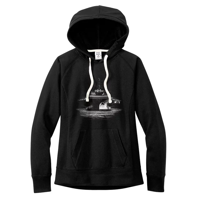 Aircraft Carrier Realistic Women's Fleece Hoodie