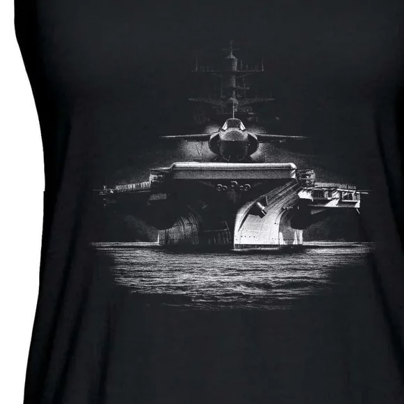 Aircraft Carrier Realistic Ladies Essential Flowy Tank