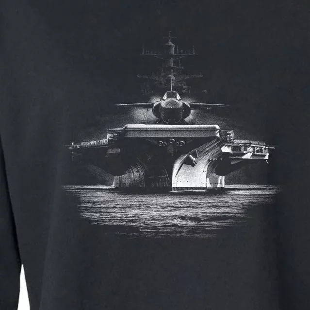 Aircraft Carrier Realistic Cropped Pullover Crew