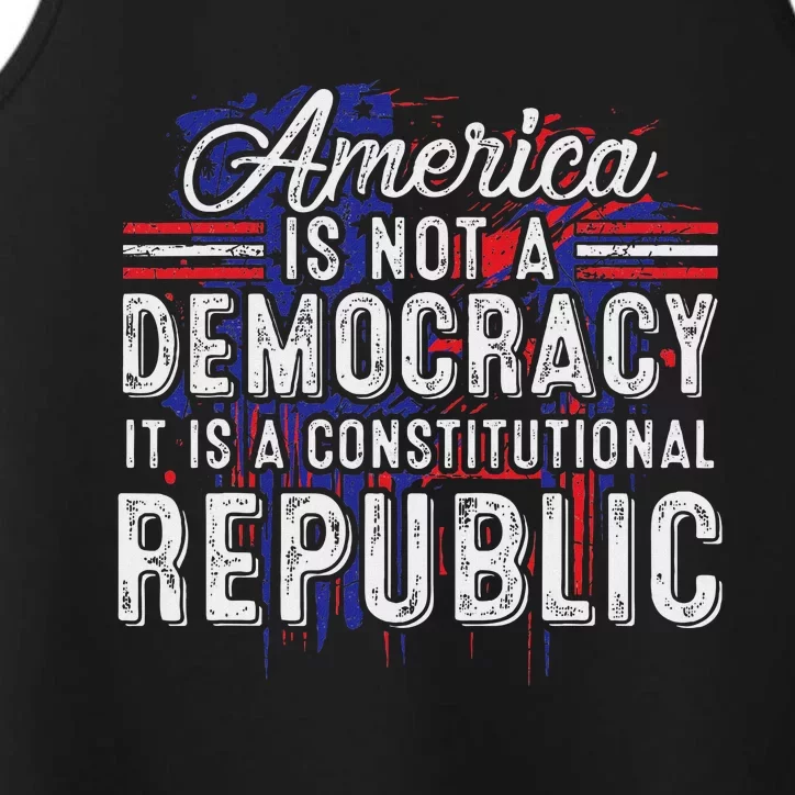 America Constitutional Republic Truth Performance Tank