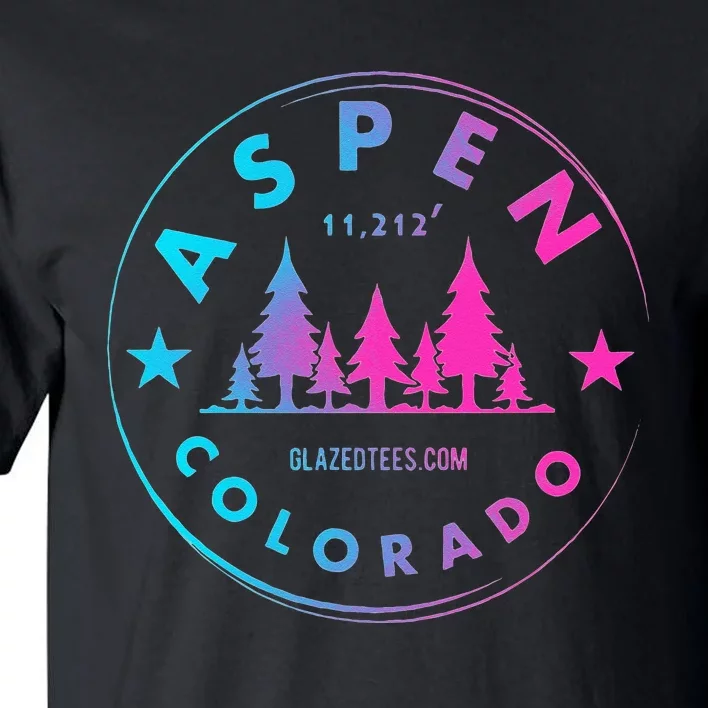 Aspen Colorado Retro Big Mountain Forest Tall T-Shirt