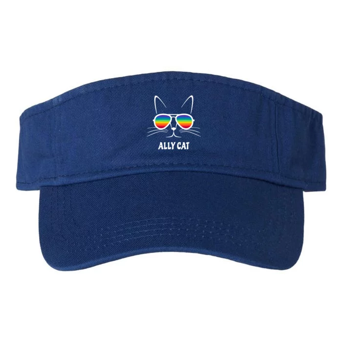 Ally Cat Rainbow Sunglasses Gift Valucap Bio-Washed Visor