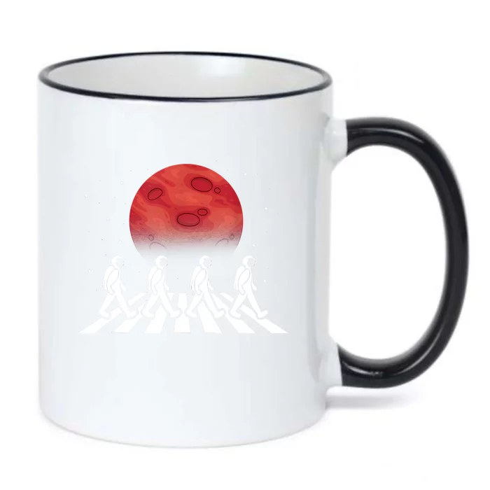 Astronaut Crossing Road Mars Planet Cosmonaut Spaceman Black Color Changing Mug