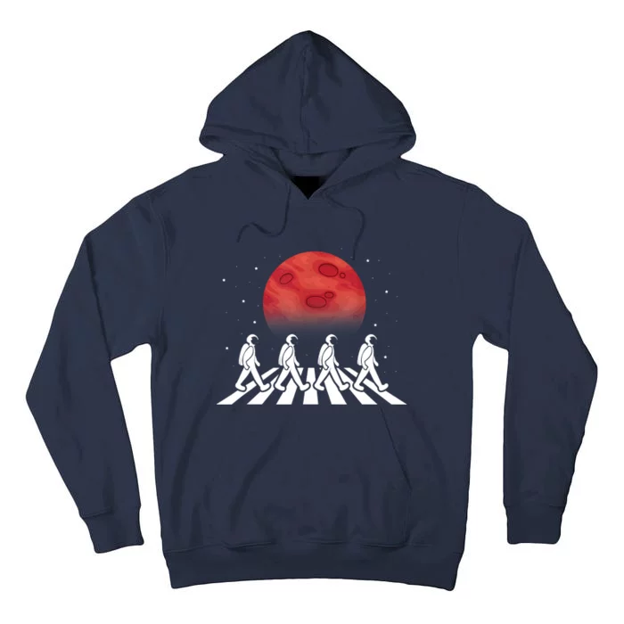 Astronaut Crossing Road Mars Planet Cosmonaut Spaceman Tall Hoodie