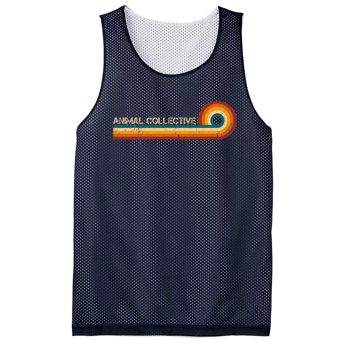 Animal Collective Retro Stripes Musician Vintage Mesh Reversible Basketball Jersey Tank