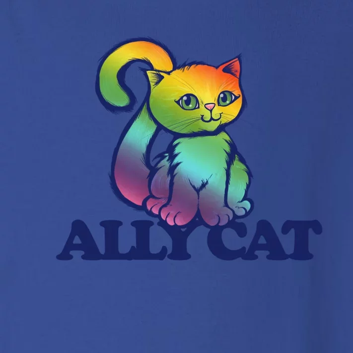 Ally Cat Retro Rainbow Lgbtq Cool Gift Toddler Long Sleeve Shirt