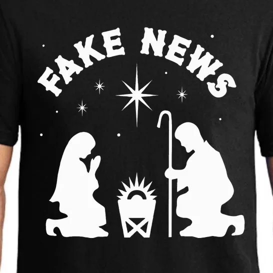 Anti Christmas Religion Atheist Fake News Nativity Scene Pajama Set