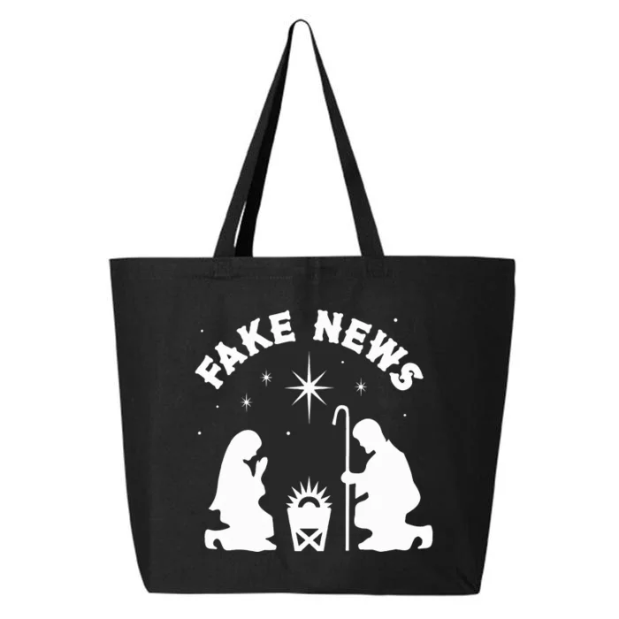 Anti Christmas Religion Atheist Fake News Nativity Scene 25L Jumbo Tote