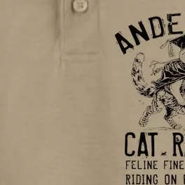 Anderson Cat Ranch Educated Graphic Dry Zone Grid Performance Polo