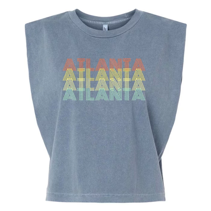 Atlanta City Retro Vintage Hometown Georgia Garment-Dyed Women's Muscle Tee