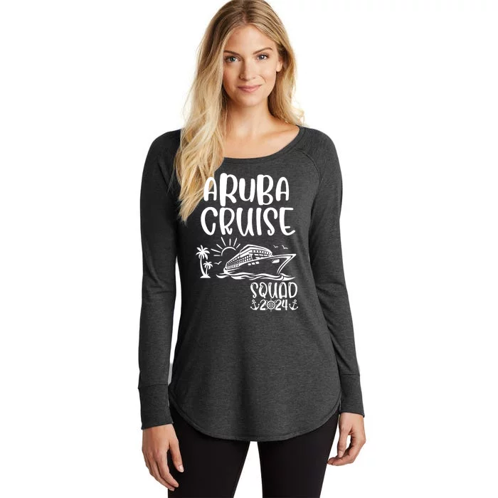 Aruba Cruise Squad 2024 Aruba Holiday Family Matching Cruise Women's Perfect Tri Tunic Long Sleeve Shirt