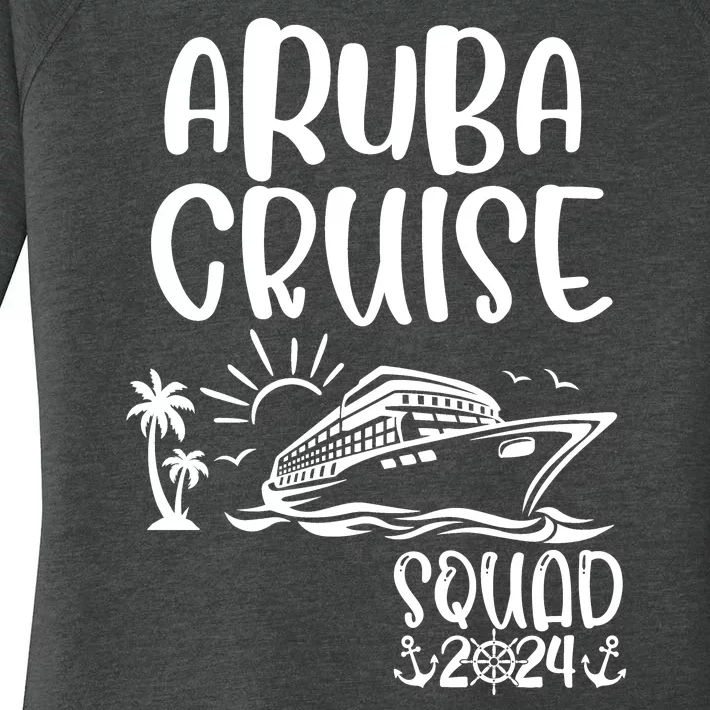 Aruba Cruise Squad 2024 Aruba Holiday Family Matching Cruise Women's Perfect Tri Tunic Long Sleeve Shirt