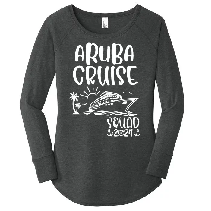 Aruba Cruise Squad 2024 Aruba Holiday Family Matching Cruise Women's Perfect Tri Tunic Long Sleeve Shirt