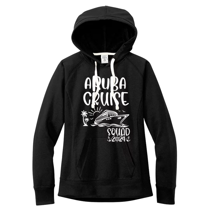 Aruba Cruise Squad 2024 Aruba Holiday Family Matching Cruise Women's Fleece Hoodie