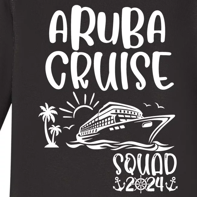 Aruba Cruise Squad 2024 Aruba Holiday Family Matching Cruise Baby Long Sleeve Bodysuit